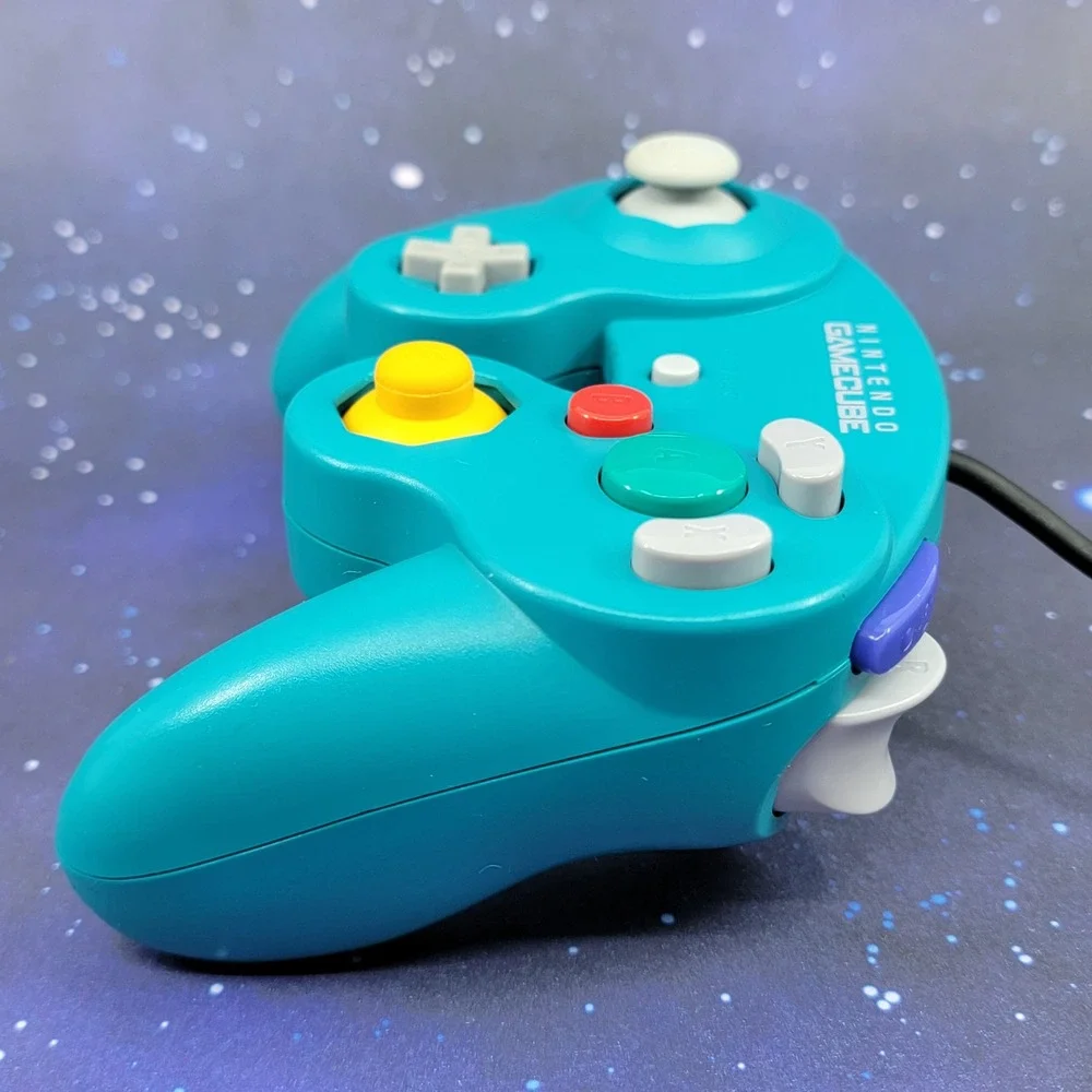 Nintendo GameCube Controller Emerald Blue Japan Import DOL-003 Wired Teal C